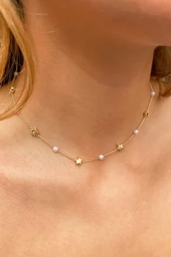 Subdued Collana stelle e perle Multicolor Clearance