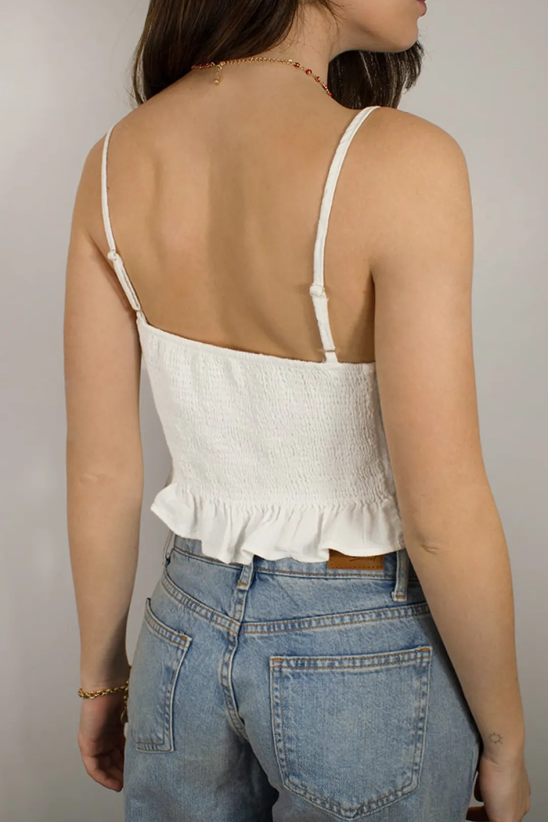 Subdued Crop top con balza Multicolor Outlet
