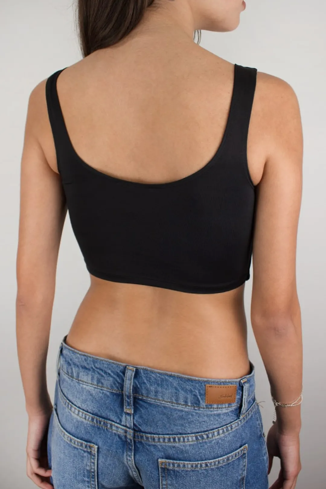 Subdued Crop top scollo quadrato Multicolor New