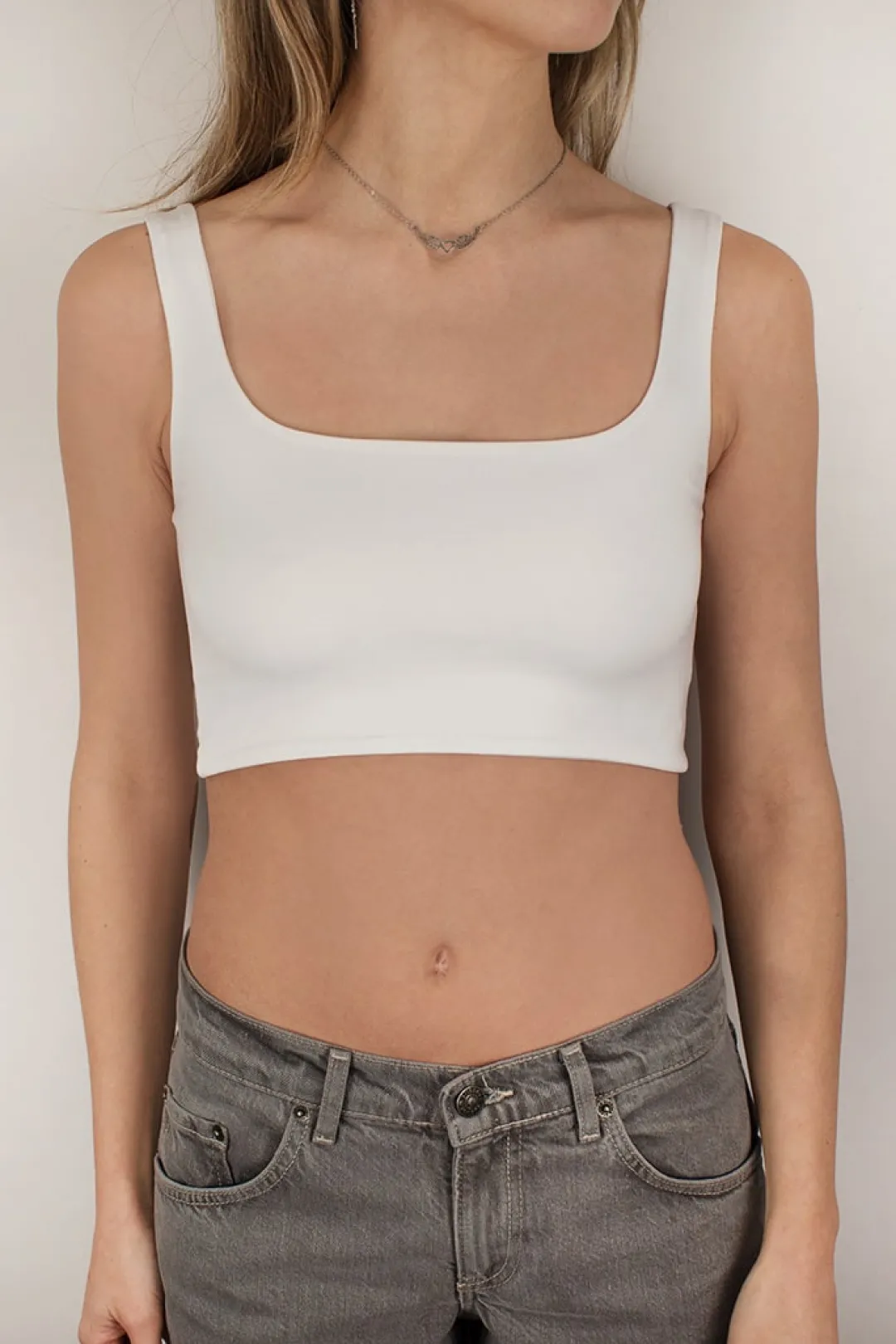 Subdued Crop top scollo quadrato Multicolor New