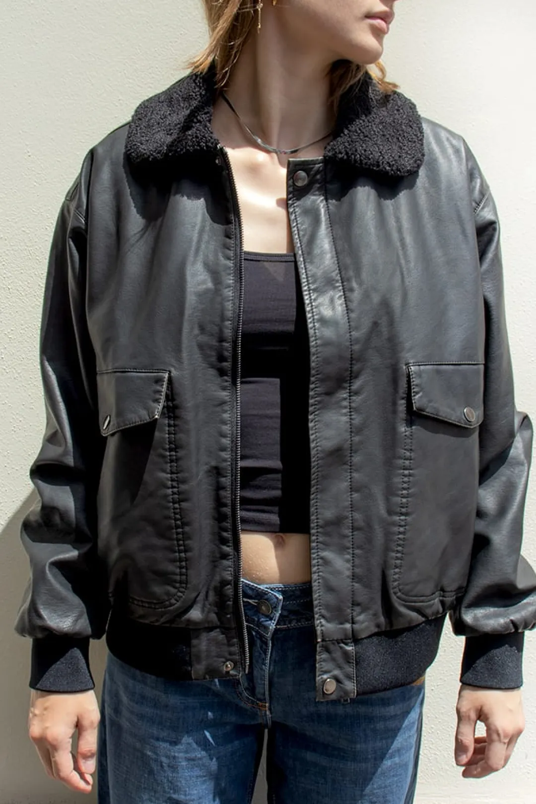 Subdued Giacca bomber ecopelle Multicolor Outlet