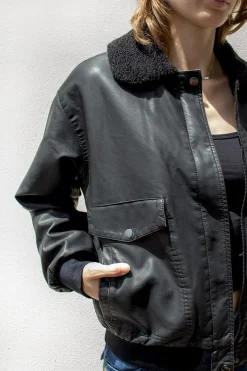 Subdued Giacca bomber ecopelle Multicolor Outlet