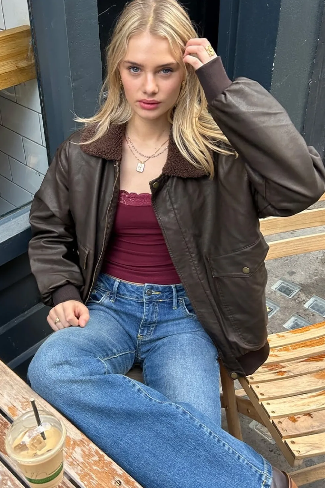 Subdued Giacca bomber ecopelle Multicolor Outlet