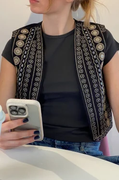 Subdued Gilet con ricami Multicolor Outlet