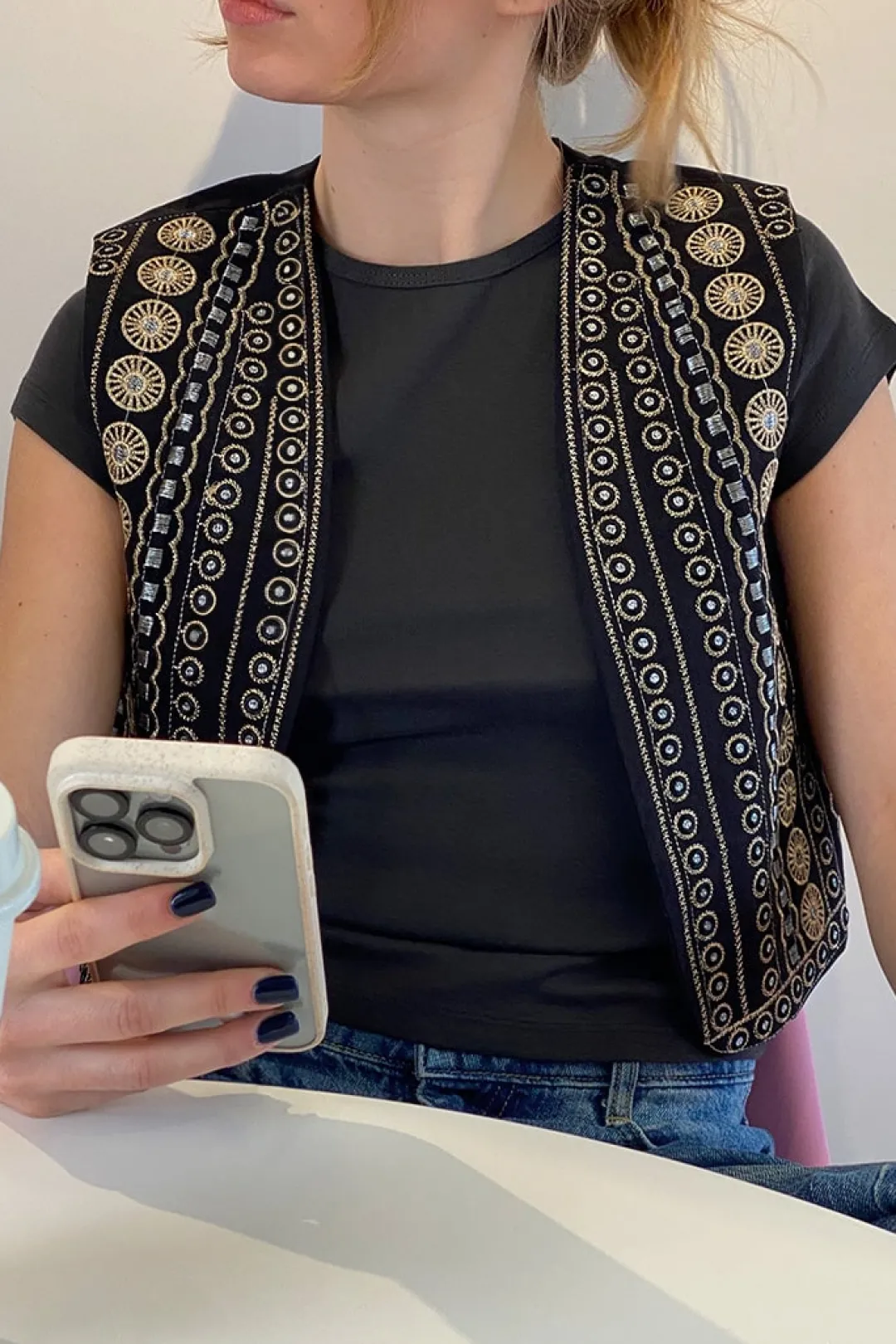 Subdued Gilet con ricami Multicolor Outlet
