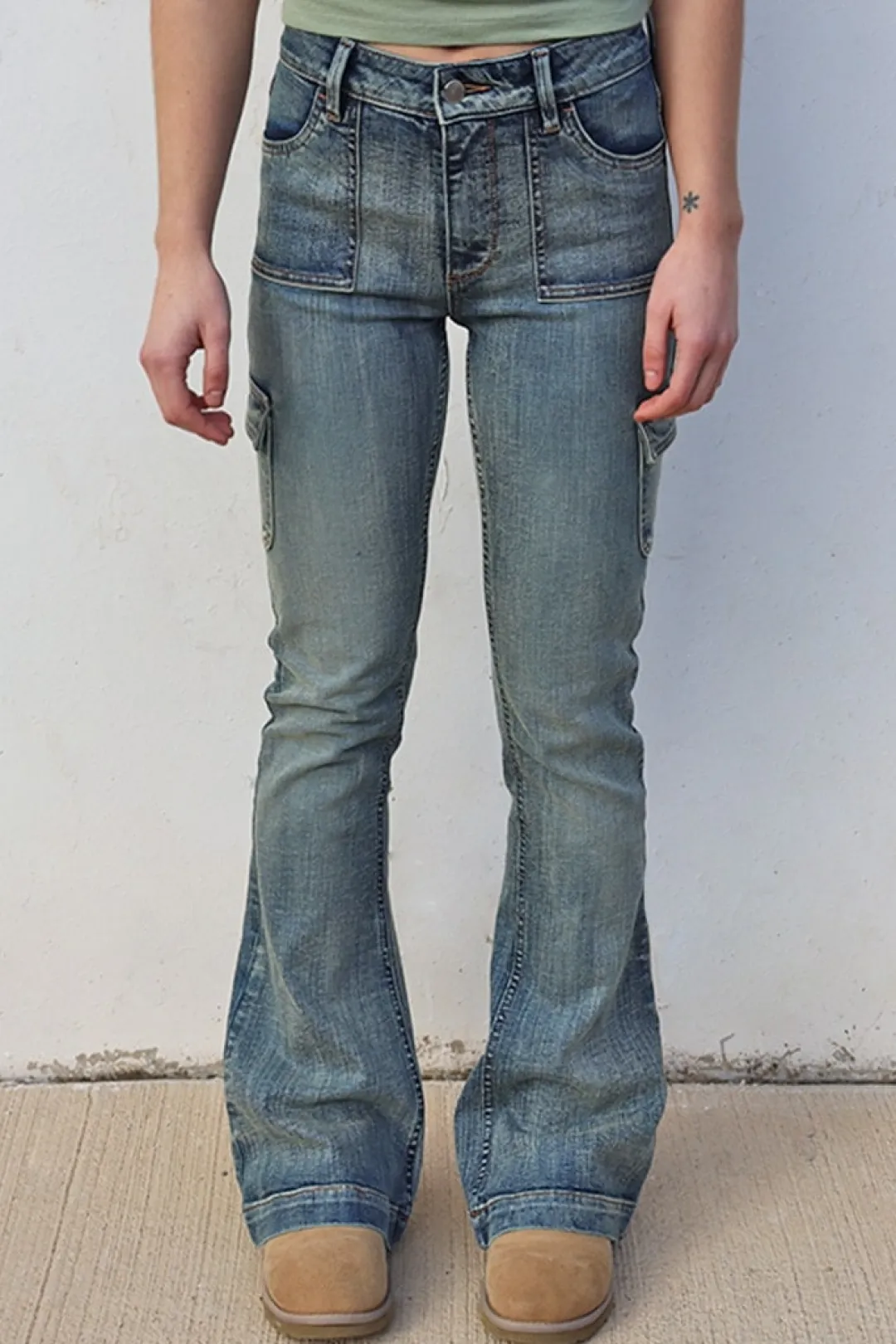 Subdued Jeans flare con tasconi Multicolor Outlet