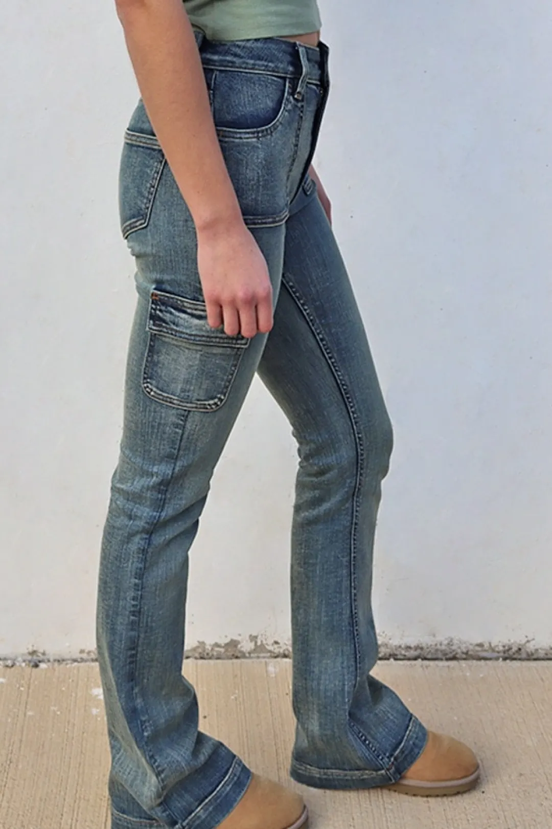 Subdued Jeans flare con tasconi Multicolor Outlet