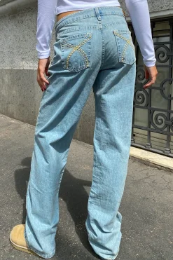Subdued Jeans low waist con ricamo Multicolor