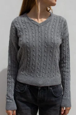 Subdued Maglione trecce scollo a V Multicolor Discount