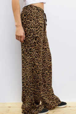 Subdued Pantaloni wide-leg con coulisse Animalier Online