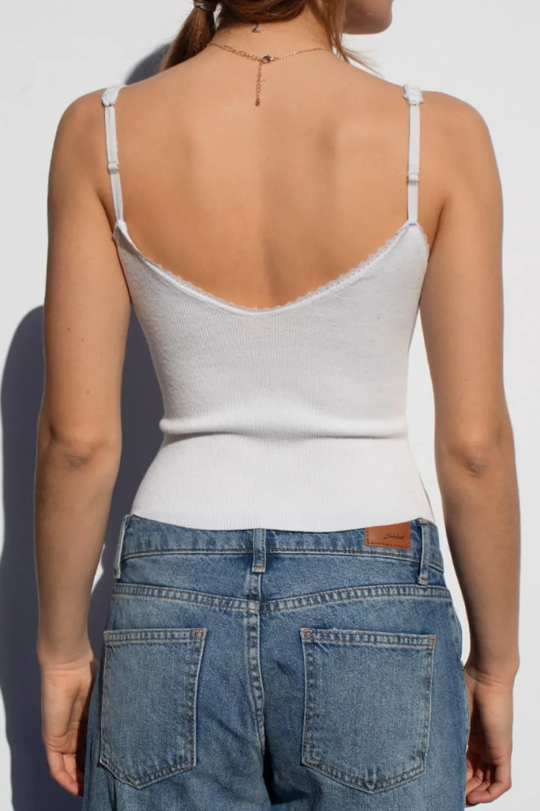 Subdued Top arricciato con fiocco Multicolor Discount