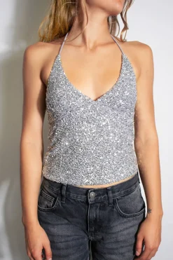 Subdued Top Paillettes Multicolor