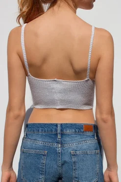 Subdued Top scollo a V Multicolor Hot