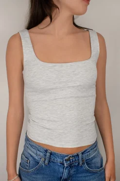 Subdued Top scollo quadrato Multicolor Best