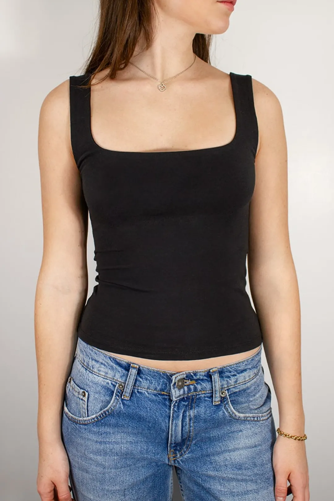 Subdued Top scollo quadrato Multicolor Outlet