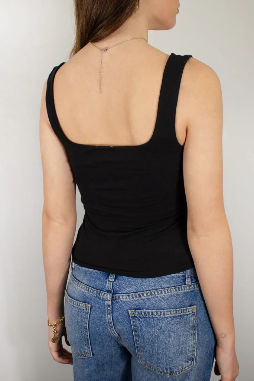 Subdued Top scollo quadrato Multicolor Outlet