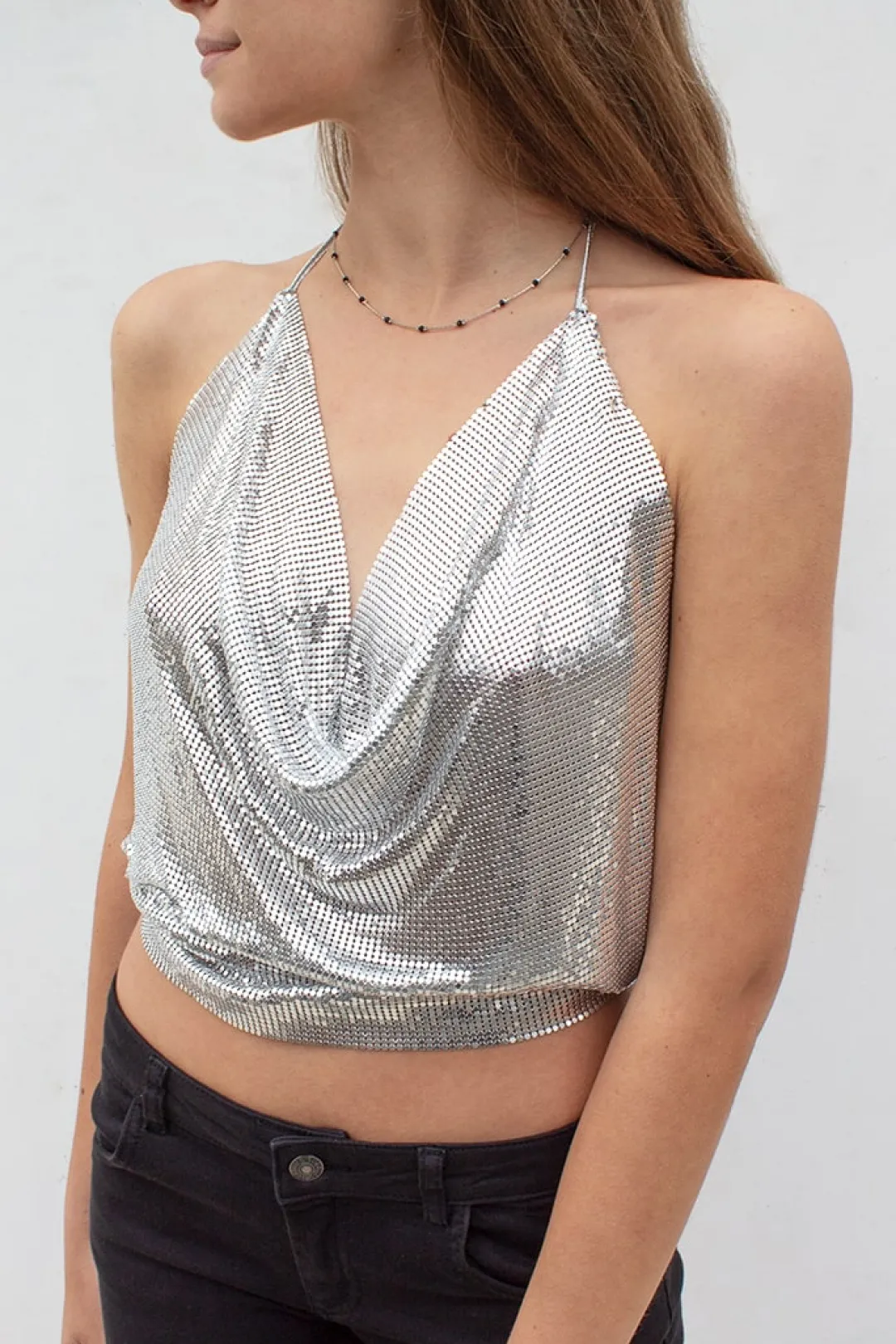 Subdued Top scollo sul retro Multicolor Discount
