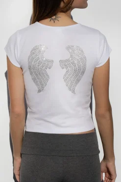 Subdued T-shirt Angel wings con strass Multicolor Clearance