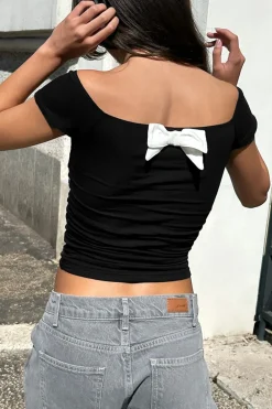Subdued T-shirt arricciata con fiocco Multicolor Sale