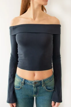 Subdued T-shirt off shoulders Multicolor Clearance