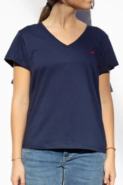Subdued T-shirt scollo a V cuore Multicolor Online