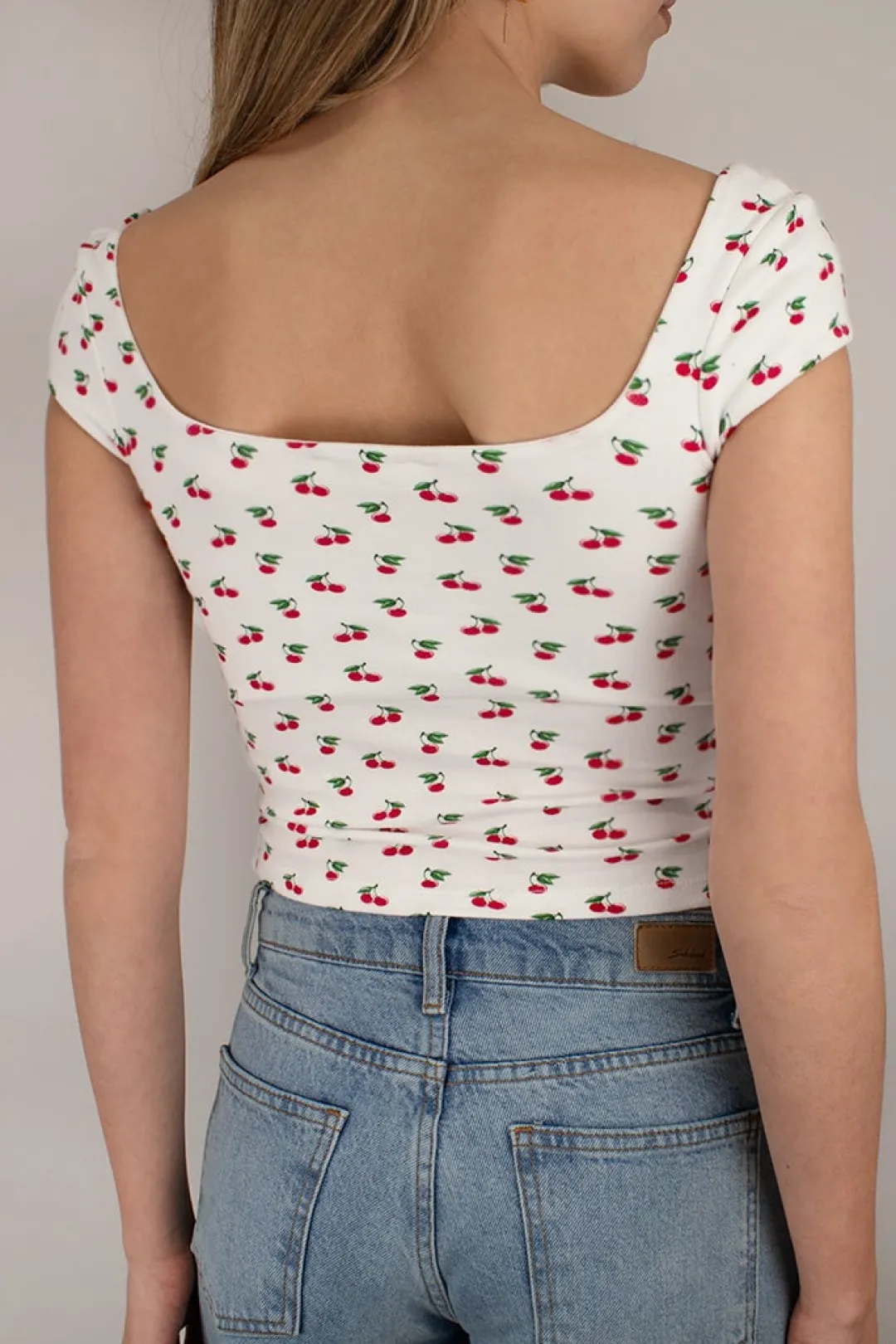 Subdued T-shirt scollo quadrato Multicolor New